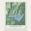 Grandview Lake, Indiana map print, the full design