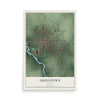 Map of Greentown, Indiana, 12 x 18 inch unframed archival matte print
