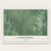 Hardinsburg, Indiana map print, the full design