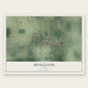 Hoagland, Indiana map print, the full design