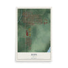 Map of Hope, Indiana, 12 x 18 inch unframed archival matte print
