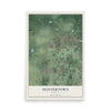 Map of Huntertown, Indiana, 12 x 18 inch unframed archival matte print