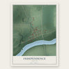 Independence, Indiana map print, the full design