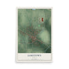 Map of Jamestown, Indiana, 12 x 18 inch unframed archival matte print