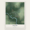 Jerome, Indiana map print, the full design