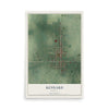 Map of Kennard, Indiana, 12 x 18 inch unframed archival matte print