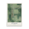 Map of Kingsbury, Indiana, 12 x 18 inch unframed archival matte print