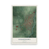 Map of Knightstown, Indiana, 12 x 18 inch unframed archival matte print