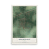 Map of Knightsville, Indiana, 12 x 18 inch unframed archival matte print