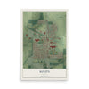 Map of Kouts, Indiana, 12 x 18 inch unframed archival matte print