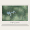 Lake Holiday, Indiana map print, the full design