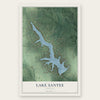 Lake Santee, Indiana map print, the full design