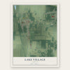 Lake Village, Indiana map print, the full design