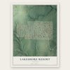 Lakeshore Resort, Indiana map print, the full design
