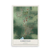 Map of Lakeville, Indiana, 12 x 18 inch unframed archival matte print