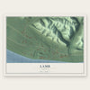 Lamb, Indiana map print, the full design
