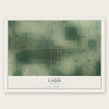 Laud, Indiana map print, the full design