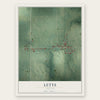 Letts, Indiana map print, the full design