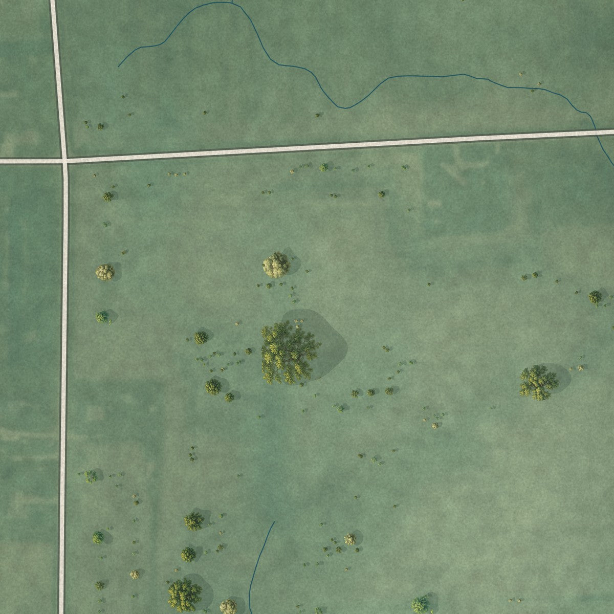 Second close-up of the map of Macy, Indiana print showing more streets and buildings