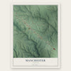 Manchester, Indiana map print, the full design