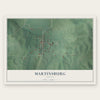 Martinsburg, Indiana map print, the full design