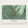 Metamora, Indiana map print, the full design