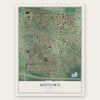 Midtown, Indiana map print, the full design