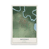 Map of Monterey, Indiana, 12 x 18 inch unframed archival matte print