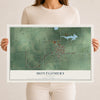 Map of Montgomery, Indiana, 12 x 18 inch unframed archival matte print