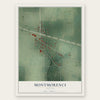 Montmorenci, Indiana map print, the full design
