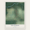 New Marion, Indiana map print, the full design