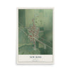 Map of New Ross, Indiana, 12 x 18 inch unframed archival matte print