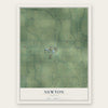 Newton, Indiana map print, the full design