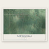 Newtonville, Indiana map print, the full design