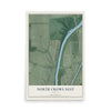 Map of North Crows Nest, Indiana, 12 x 18 inch unframed archival matte print