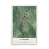 Map of Oldenburg, Indiana, 12 x 18 inch unframed archival matte print