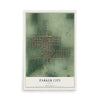 Map of Parker City, Indiana, 12 x 18 inch unframed archival matte print