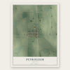 Petroleum, Indiana map print, the full design