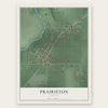 Prairieton, Indiana map print, the full design