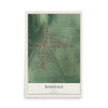 Map of Rosedale, Indiana, 12 x 18 inch unframed archival matte print