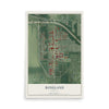 Map of Roseland, Indiana, 12 x 18 inch unframed archival matte print