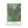 Map of Sandborn, Indiana, 12 x 18 inch unframed archival matte print