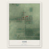 Sims, Indiana map print, the full design
