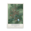 Map of South Whitley, Indiana, 12 x 18 inch unframed archival matte print