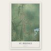St. Bernice, Indiana map print, the full design