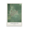 Map of State Line City, Indiana, 12 x 18 inch unframed archival matte print