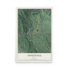 Map of Stinesville, Indiana, 12 x 18 inch unframed archival matte print