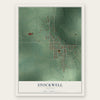 Stockwell, Indiana map print, the full design
