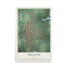 Map of Sullivan, Indiana, 12 x 18 inch unframed archival matte print
