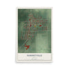 Map of Summitville, Indiana, 12 x 18 inch unframed archival matte print